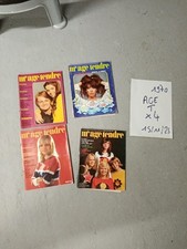 1970 LOT 4 magazines pour les filles-mademoiselle âge tendre-hardy/sheila/cloclo