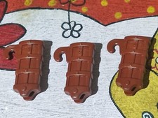 PLAYMOBIL x3 GAUCHERS MARRON ROUGE ÉPÉES ARMES MÉDIÉVALES GAULOIS VIKINGS