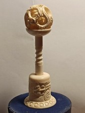 ANCIENNE BOULE DE CANTON RAISINE CHINE CHINESE CARVED WOODEN voir les photos