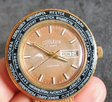 Montre homme Raketa World Time Cities Rocket russe soviétique URSS vintage CCCP