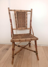 CHAISE EN ROTIN ASSISE BOIS