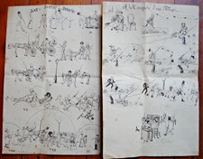 2 DESSINS À LA PLUME FIN