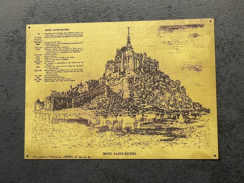 Gravure sur plaque laiton - plaque, ou