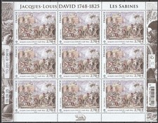france 2025 Jacques-Louis DAVID 1948 1825 painter painting art Sabine 9v mnh FUL
