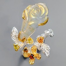 Bague unique en labradorite