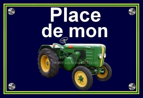 Plaque place mon tracteur - mon,