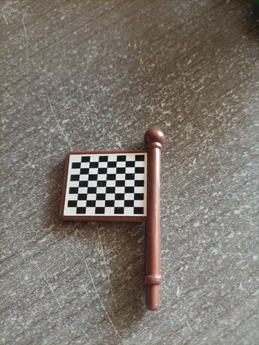 Playmobil drapeau damier - drapeau, a