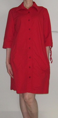 Robe chemise rouge - chemise, brial