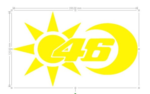 Stickers vr46 120x200mm - stickers,
