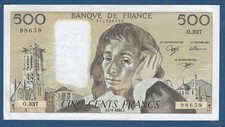 500 francs 1991 france - 500,