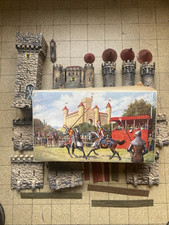 Jouet Ancien Fort Bayard Ougen Boîte Elastolin Moyen Âge