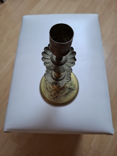 Bougeoir ancien en bronze - 🕯,