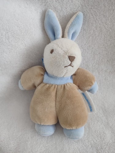Doudou 18cm lapin blanc - , marron