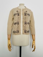 Gilet Beige Strass Paillettes