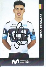 TOUR DE FRANCE CYCLISME CP   autographe  DIEGO   PESCADOR    team  MOVISTAR