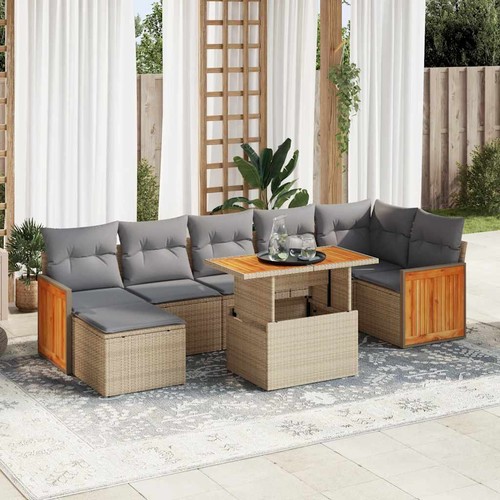 Salon jardin avec coussins - avec,