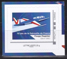 FRANCE 2023 Collector Patrouille de France Avion Plane Fouga Magister Adh Stamp