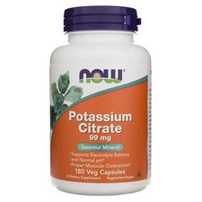 Now Foods Citrate de potassium 99 mg, 180 capsules