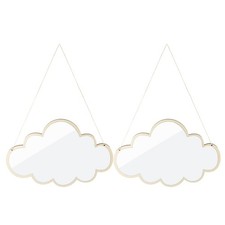  2 Pcs Miroir Cadre En Bois Miroire Deco Murale Pour Salle Bain Acrylique