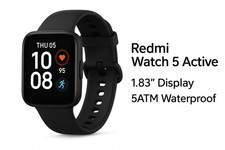 Xiaomi Redmi Watch 5 Active Midnight black fitness smartwatch, Bluetooth calls