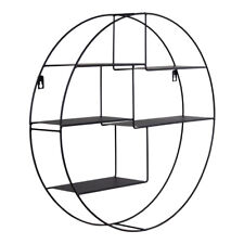 Étagère Murale House Nordic Genk Noire Ronde 47 Cm Métal Décor