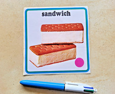 MIKO  Autocollant ancien publicitaire  GLACES SANDWICH  vintage cône batonnet