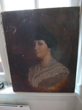 portrait ancien huile sur