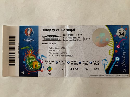 Ticket match uefa euro 2016 - uefa,