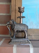 Bronze elephant candlestick