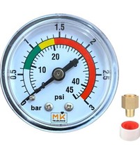 Manomètre Filtre A Sable Piscine Connexion 1/4 NPT, Avec Teflon Et Adapter