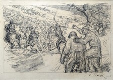 Charles Léandre, dessin original signé, WW1 La Baïonnette 1916, Russie
