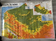 Carte Région du Nord Rossignol Avanton 125 cm x 90 cm Carte plastifiée