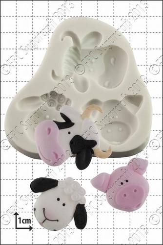 Moule silicone ferme animaux - moule,
