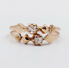 Bague antique toi et moi or