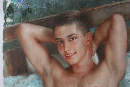 Homme gay peinture - gay, nu
