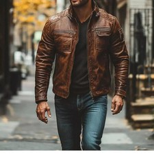 Veste de motard vintage en