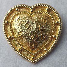 Ancienne pince à foulard, en métal doré, Louis Féraud Bijoux, vintage