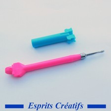 crochet metal Rose + métier a tisser pour bracelet élastique