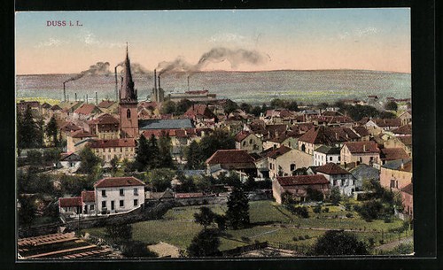 Cpa duss ortschaft in - duss, i.