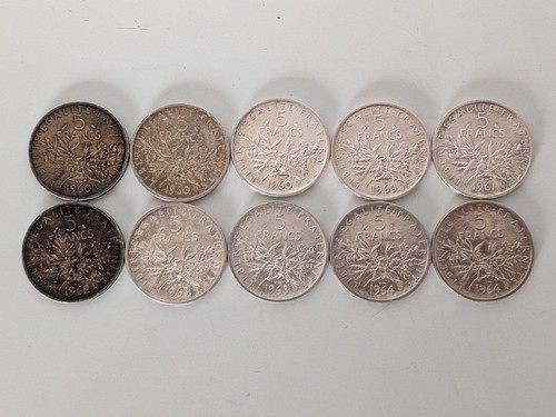 Lot pièces 5 francs - pièces,