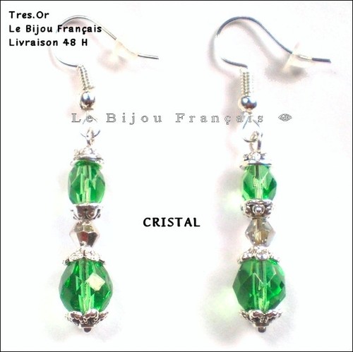Boucles oreille cristal - d'oreille,