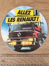 Autocollant sticker publicitaire vintage sport auto moto CAMION RENAULT turbo