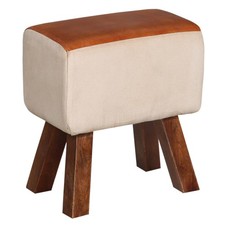 Tabouret Vintage En Cuir 45C