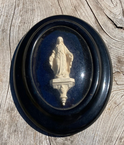 Vierge marie cadre ovale - -,