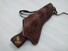 Pistolet revolver classique Western HandCraft en cuir usiné.