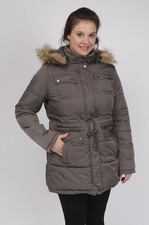 Quilted parka with attached - quilted,