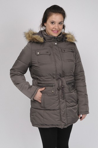 Quilted parka with - quilted,