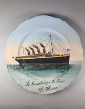 Assiette commémorative paquebot transatlantique France liner cgt