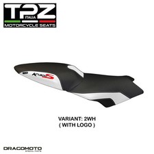 BMW K 1300 S 2009-2016 tapisserie Selle BK13SL2-2WH-2 TPZ blanc CON LOGO