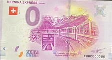 BILLET 0  EURO  BERNINA EXPRESS TIRANO SUISSE 2019  NUMERO DIVERS